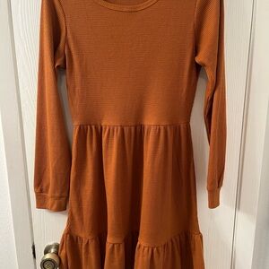 Women’s Long Sleeve Rust Dress
